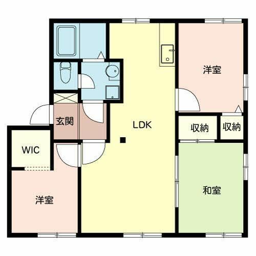 パ-ルハイツ有田0105の間取り