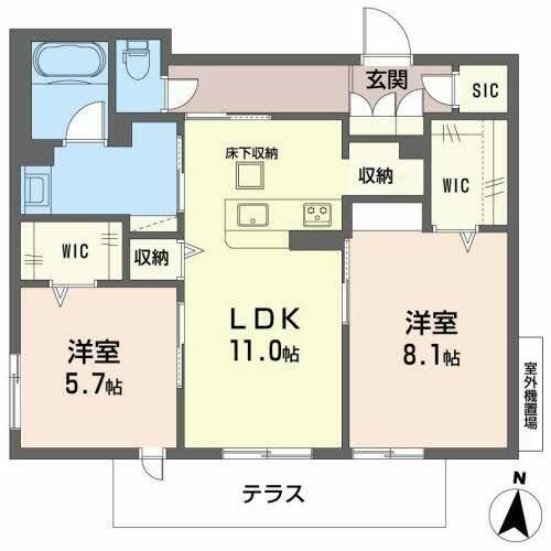 ShaMaison Exceed Asahi0102の間取り