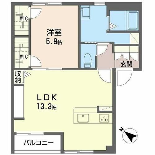 アフェクション丸尾C0103の間取り