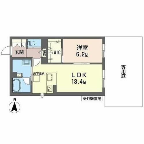 レフィシア城南宮道東0102の間取り