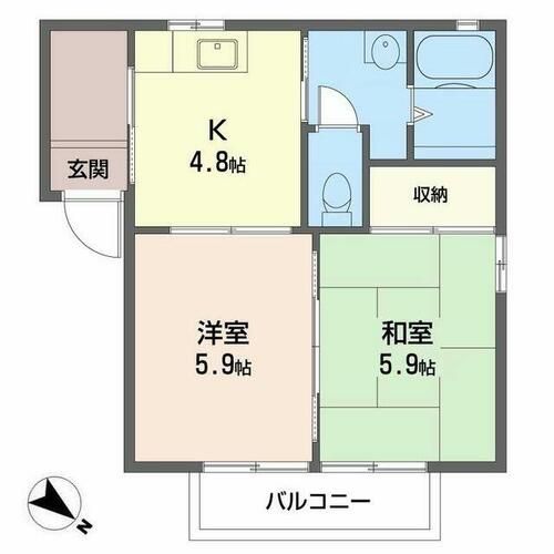 ハイツ伊藤0201の間取り