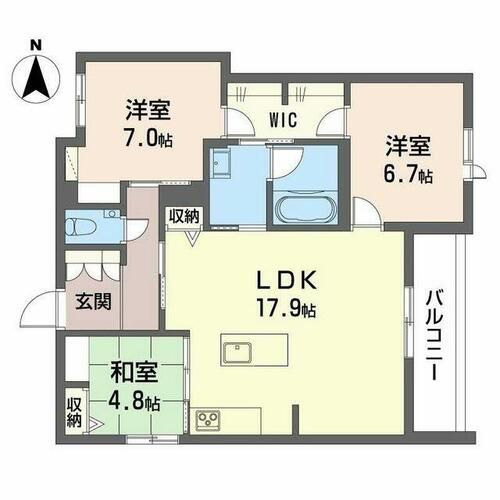 シャーメゾン北田辺0202の間取り