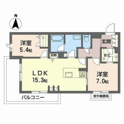 シャーメゾン グリナージュ0205の間取り