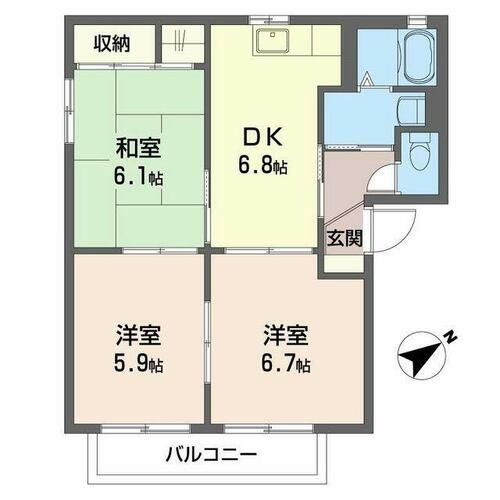 マノワール C・Dの間取り