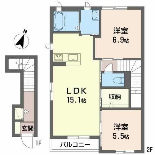 シャーメゾン山之上0203の間取り