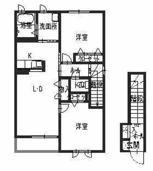 シャトーサイド0203の間取り