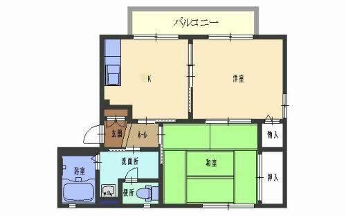 FLEUR瀬田0201の間取り