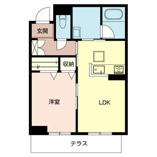 シャーメゾン 忠0102の間取り