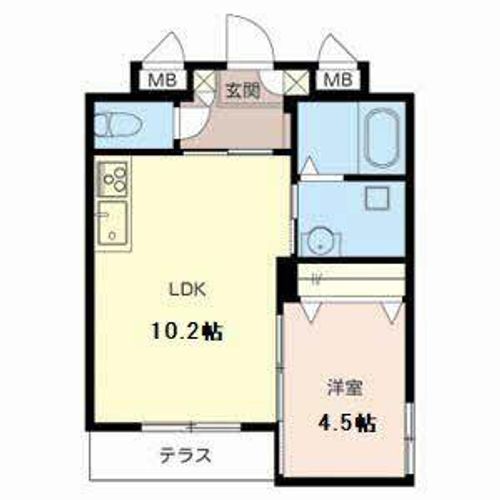ラ・フロール大倉山0102の間取り