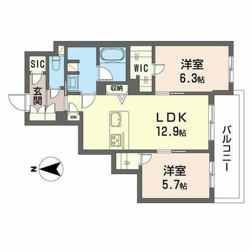 シャーメゾン ブラン ノア0203の間取り