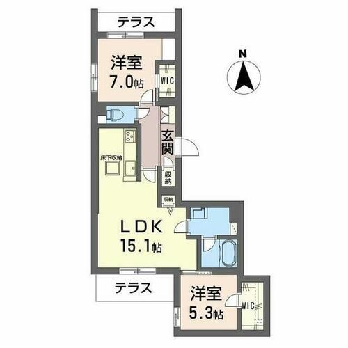 シャーメゾン エヌーノ0103の間取り