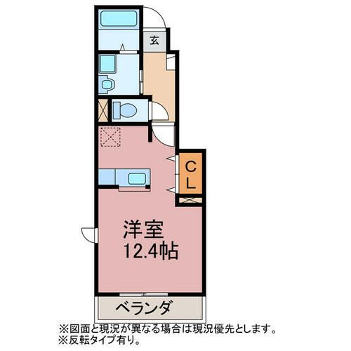 愛知県豊川市国府町上河原(アパート)の賃貸物件の間取り