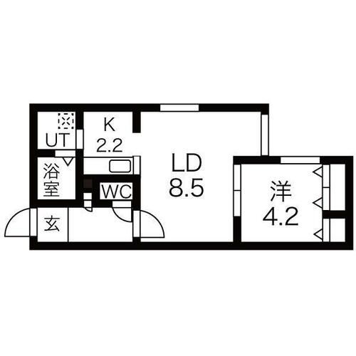 北海道札幌市中央区南九条西12丁目(マンション)の賃貸物件401の間取り