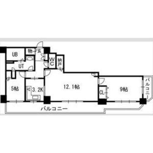知事公館前タワーレジデンスの間取り