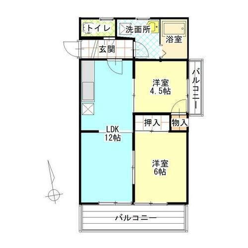 小牧山ハイツ401の間取り