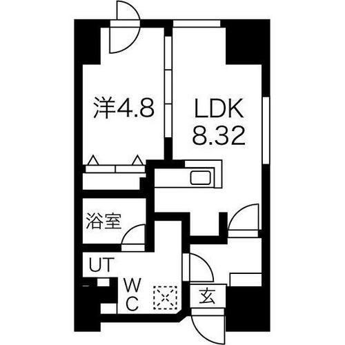 ルラシオン札幌駅前の間取り