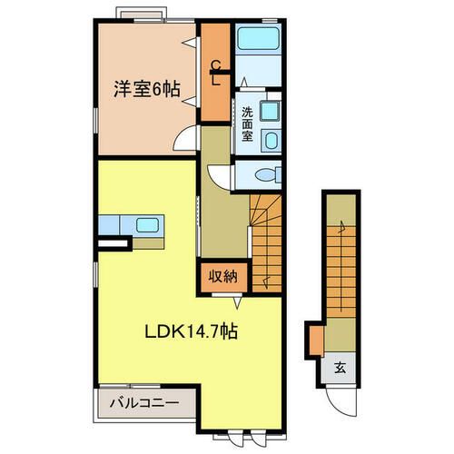 エレガント茱萸木201の間取り