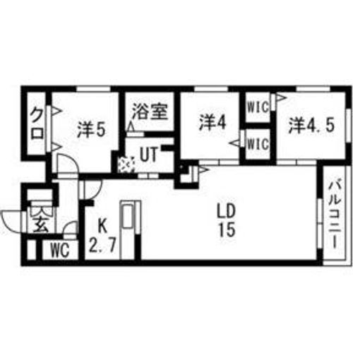 アルファスクエア円山北2条402の間取り