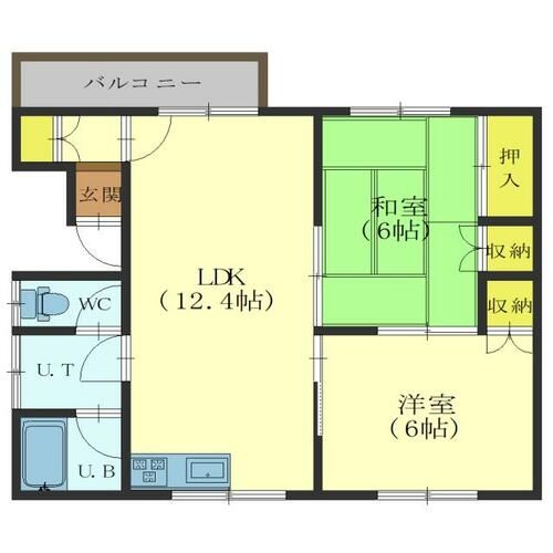 本通4丁目10番1棟2戸2Fの間取り