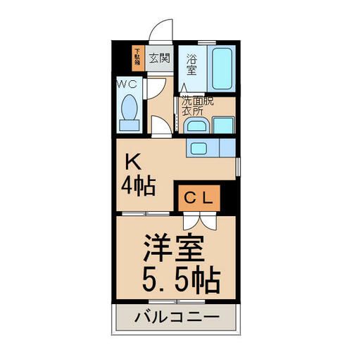 愛知県春日井市牛山町(アパート)の賃貸物件の間取り