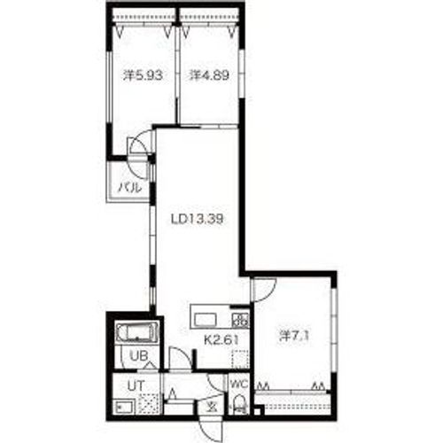 City Premier(シティプレミア)北6条の間取り