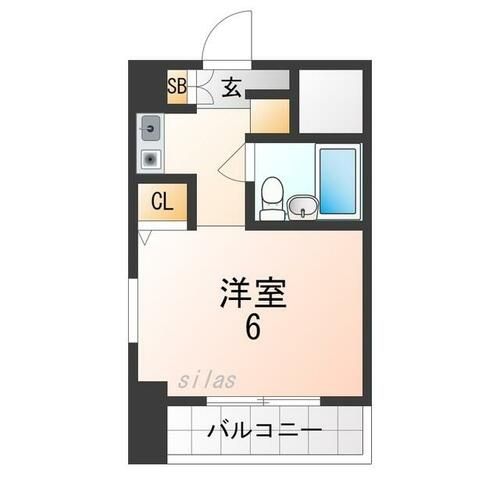 兵庫県尼崎市南清水(マンション)の賃貸物件の間取り