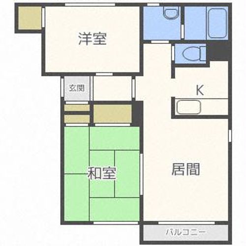 アルカディア大谷地の間取り