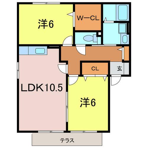愛知県高浜市豊田町1丁目(アパート)の賃貸物件の間取り