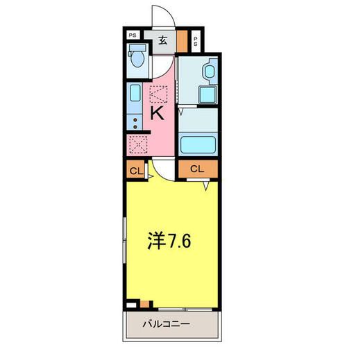 愛知県岡崎市昭和町字神郷(アパート)の賃貸物件の間取り
