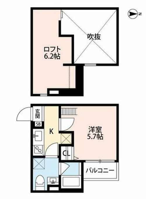 大阪府大阪市住之江区北島1丁目(アパート)の賃貸物件の間取り