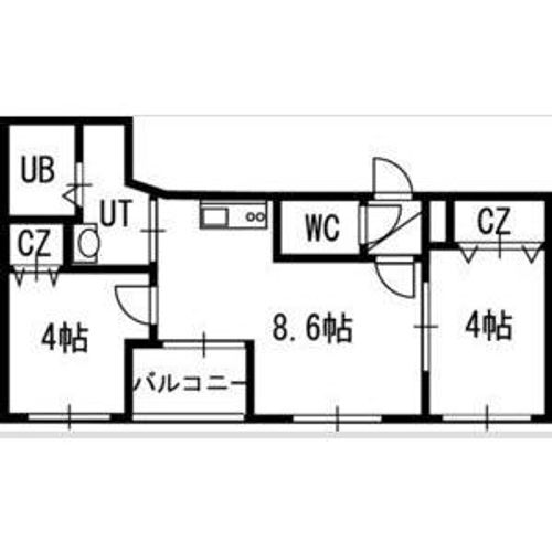 クラッセ知事公館前203の間取り