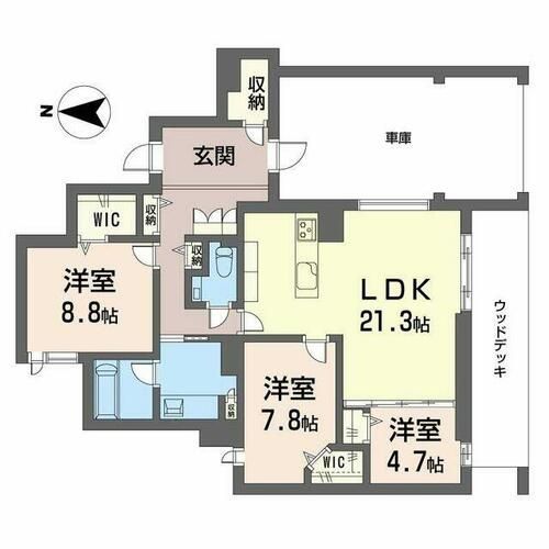 白壁 THE GARDEN101の間取り