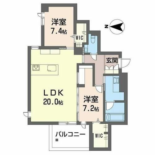 白壁 THE GARDEN203の間取り
