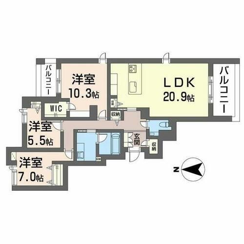 白壁 THE GARDEN300の間取り