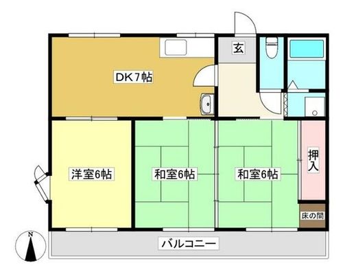 プリンセスハイツ201の間取り