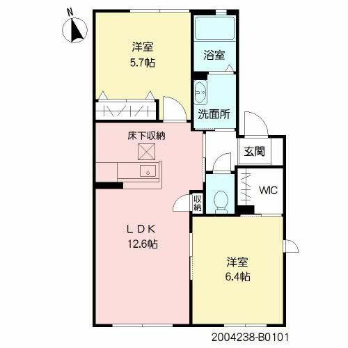 三洋タウン上の原 B棟の間取り