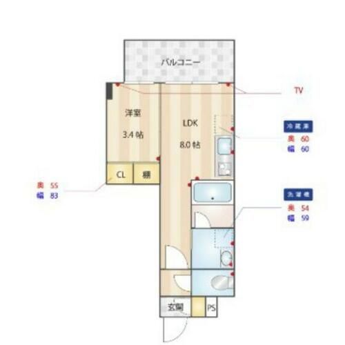 ヴィラージュ天神702の間取り