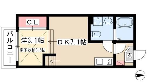 エトワール大曽根の間取り