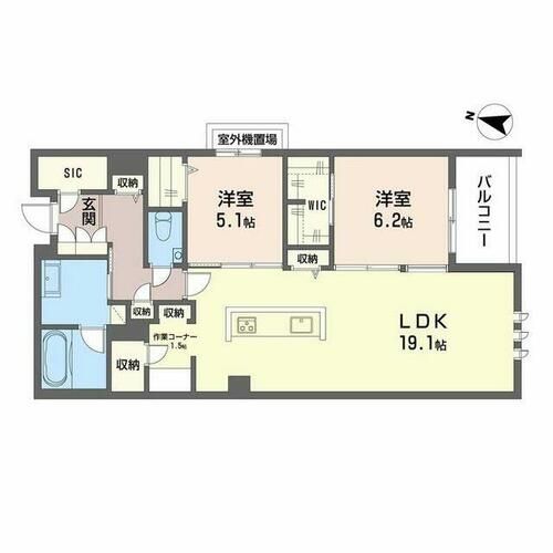 シャーメゾン赤坂けやき通りの間取り