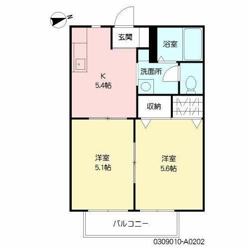 フォーブル堤A0202の間取り