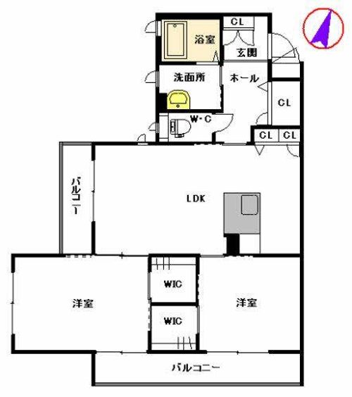 シャーメゾン リバーサイド城西A0304の間取り