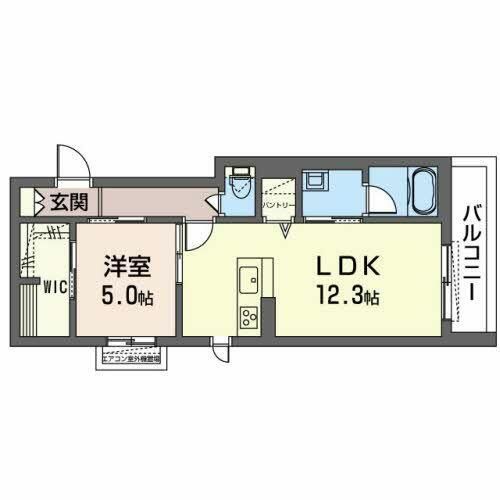 シャーメゾン八戸ノ里0202の間取り