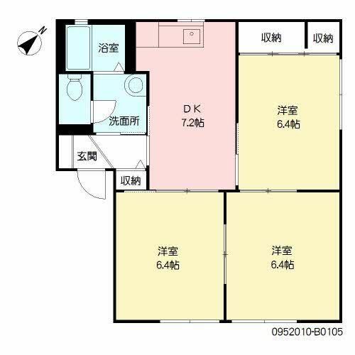 ディアス前原 B棟B0105の間取り