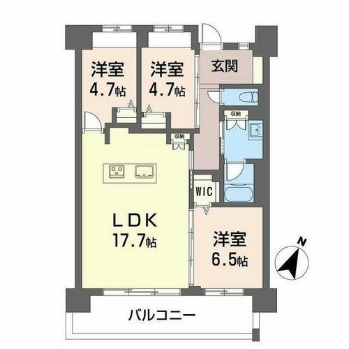 LaSante照葉オーシャンテラスA0204の間取り