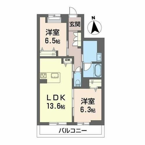 シャーメゾンレジデンス夜明A0203の間取り