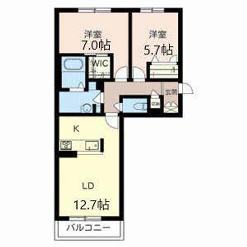 シャーメゾン沢良宜西0303の間取り