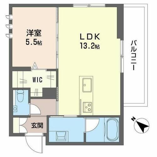 Aile Blanche 吹上0205の間取り