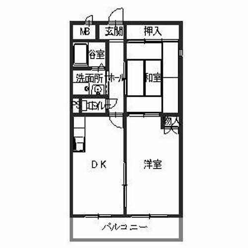 ドゥミール西山本0101の間取り