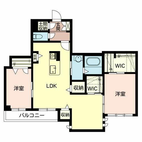 グラン リシェス 大津京0202の間取り