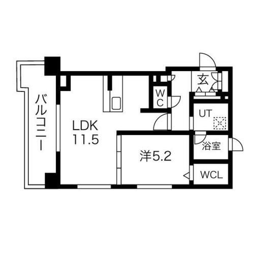 桂和レジデンス円山公園203の間取り